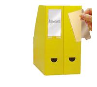 25 x 75 mm, 3-Porta etichette autoadesive, confezione da 12 pezzi