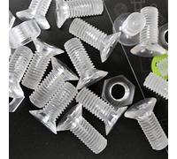 25 x Dadi e bulloni Svasati a Croce, Plastica Acrilica Trasparente, M8 x 20mm - Viti in Plastica Acrilica, Vite a testa svasata