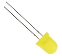 25 X Giallo 8Mm LED Diffuso 500Mcd 40°