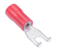 25 x Rossi 3.2mm Isolato Flangiato Forcella Terminale da Crimpare