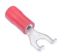 25 x Rossi 4.3mm Isolato Flangiato Forcella Terminale da Crimpare