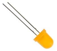 25 x TOYO LED Ambra 8mm LED Diffuso 200mcd 40° Foro Passante 2 Pin