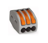 25 X WAGO 222 - 413 Classic Morsetti di collegamento - con leva di comando - 3 moduli - Leva morsetto - dose morsetto