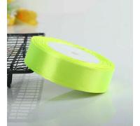 25 yard/rotolo 6 mm 10 mm 15 mm 20 mm 25 mm 40 mm 50 mm Nastri di raso di seta Artigianato Fiocco fatto a mano Fai da te Scatola Avvolgere Festa Matrimonio Decorativo-Giallo fluorescente-10 mm