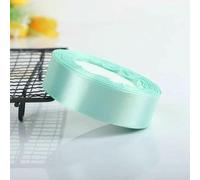 25 yard/rotolo 6 mm 10 mm 15 mm 20 mm 25 mm 40 mm 50 mm Nastri di raso di seta Artigianato Fiocco fatto a mano Fai da te Scatola Avvolgere Festa Matrimonio Decorativo-Verde acqua-40 mm