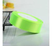 25 yard/rotolo 6 mm 10 mm 15 mm 20 mm 25 mm 40 mm 50 mm Nastri di raso di seta Artigianato Fiocco fatto a mano Fai da te Scatola Avvolgere Festa Matrimonio Decorativo-Verde fluorescente-10 mm