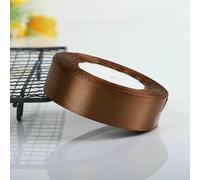 25 yard/rotolo 6 mm 10 mm 15 mm 20 mm 25 mm 40 mm 50 mm Nastri di raso di seta Artigianato Fiocco fatto a mano Fai da te Scatola Avvolgere Festa Matrimonio Decorativo-caffè-40 mm