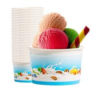 [250 - 2000] COPPETTE GELATO MONOUSO CARTONCINO 120ml per YOGURT DESSERT - 0120