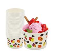 [250 - 1750] COPPETTE GELATO MONOUSO CARTONCINO 230ml per YOGURT DESSERT - 0230