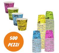 250 500 PZ BICCHIERE BICCHIERI DI CARTA PER CAFFE' 50 \ 75 ML CAFFè BICCHIERINI
