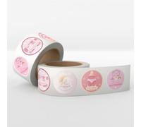 250 Adesivi Battesimo Bambina per Bomboniere - Sticker Adesivo Bollini battesimo Bimba con Scritta il mio battesimo - Etichette Personalizzate Adesive Bambini