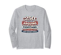 250 Anni di discutere su Tutto Buon Compleanno America Maglia a Manica