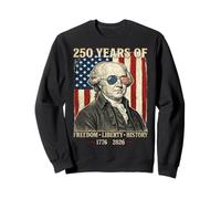 250 Anni di libertà libertà Storia John Adams Retro Felpa