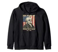 250 Anni di libertà libertà Storia John Adams Retro Felpa con Cappuccio