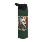 250 anni di libertà Libertà Storia John Adams Retro Stainless Steel Insulated Water Bottle