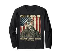 250 Anni di libertà Storia della libertà Theodore Roosevelt Maglia a Manica