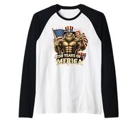 250 Anni di 'Merica Design Divertente per Celebrazioni Maglia con Maniche Raglan