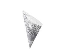 250 Coni "Journal" in carta antigrasso 70gr bianco/nero H6600 17x24 cm (100 g)