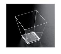 250 COPPETTE ROMBO Monous. Trasparente 95cc 5,5 x 5,5cm x h 5,5cm Finger Food