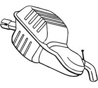 250 CV SILENZIATORE POSTERIORE PER VOLVO V70 II 285 2.3 T5 KW 184 CV 250
