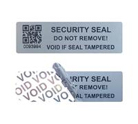 250 etichette di sicurezza antimanomissione argento opaco con codice QR e numero di serie univoco, adesivi per la garanzia (argento2)