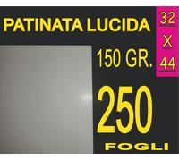 250 FOGLI 150G A3+ A3PLUS 32X44 CARTA PATINATA LUCIDA STAMPANTI LASER PIEGHEVOL