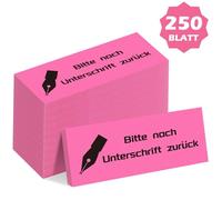 250 fogli, 5 foglietti adesivi "Si prega di firmare" per firmare, note adesive luminose, 60 x 25 mm, foglietti adesivi per documenti, quaderni, contratti