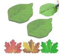 250 fogli adesivi a forma di foglio, adesivi per messaggi, piccoli appunti adesivi, a forma di foglia, adatti per ufficio, scuola e casa (rosso, verde, giallo)