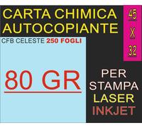 250 FOGLI 45X32 CM SRA3 80GR. DI CARTA BIANCA CHIMICA X STAMPANTI LASER INKJET