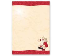 250 fogli di carta da lettera decorati Natale St Nicholas BABBO NATALE - MOTIVO DIN A4 - Paper-Media