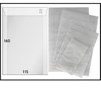100 LINDNER 710 Buste Pergamin Pergamintaschen 160x115mm + 20 MM Falda