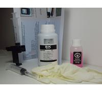 250 ml Kit inchiostro hp 300 nero + refill clip + liquido pulizia testine