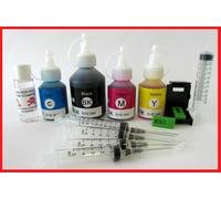 250 ml kit ricarica cartucce stampanti hp 304 nero 304 colore + refill clip