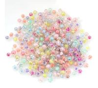 250 perline assortite in acrilico, BetterJonny AB, perline color pastello, perline rotonde a forma di fiore, stella, caramelle, perline sfuse in plastica per la creazione di gioielli