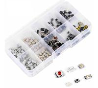 250 pezzi 10 modelli di interruttori tattili a pulsante, microinterruttori per telecomando, utensili, stampanti, fotocamere, console di gioco, dimensioni da 3 mm a 6 mm, oltre 100000 cicli di vita