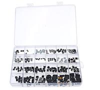 250 pezzi 25 tipo microinterruttore assortiti interruttori tattili a pulsante reset mini interruttore a foglia SMD DIP 2 * 4 3 6 kit scatola mista fai da te