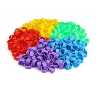 250 Pezzi Anelli per Piedi di Pollame, PARFCO 16mm Piccioni Anelli Colorati, Plastica Anelli per Piedi di Piccion, Anelli di Marcatura Chiari e Facile Comprensione, per Pollame, Gestione dei Cavi