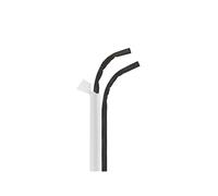 250 pezzi - Cannucce flessibili infondate, Ø0,60 x 23 cm, colore: nero