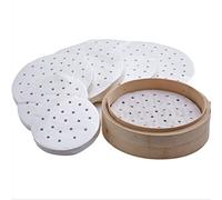 250 pezzi Dim Sum carta da forno come base per vaporizzatore di bambù, friggitrice ad aria calda, vaporiera Airfryer Liners,antiaderente, carta da forno rotonda, carta di bambù perforata 9Zoll/22.9cm