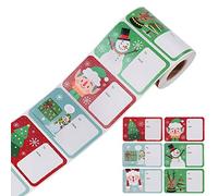 250 Pezzi Etichette adesive di Natale, 6 stili Adesivi regalo autoadesivi, Bella tag di Natale adesivi, Etichette dei nomi di confezione regalo Natalizie per Carte, Busta, Decorazione per feste (A)