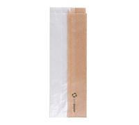 250 pezzi - Sacchetti per sandwich con finestra Eco 'Corner Window' 40 G/M2 9+5,5X26 cm Naturale Kraft