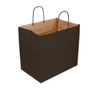 250 pezzi - Sacchetti Sos Catering con manici 90 G/M2 32+21 x 28,5 cm nero Kraft