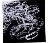 250 pezzi trasparenti elastici trasparenti fasce per capelli chiari piccoli legami di gomma multifunzionali per ragazze, elastici