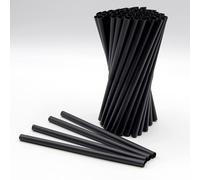 250 pz Cannucce Biodegradabili Dritte Nere 15 cm x 8 mm Cannuccia per Bevande