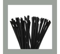 250 Pz Cannuccia Nera con Cucchiaio Bio Eco Dm6mm H210mm