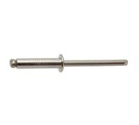 250 Rivetti ciechi testa piatta interamente in acciaio inox, 4,8 x 25 mm, ISO 15983, DIN 7337, acciaio inox A2, D-Work