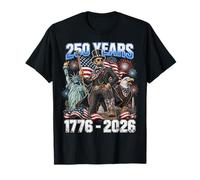 250 Years America 1776-2026 Patriotic Lincoln Flags Party Maglietta