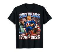 250 Years America 1776-2026 Patriotic Trump Flags Party Maglietta