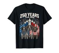 250 Years America German Shorthaired Pointer USA 4th of July Maglietta