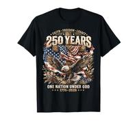 250 Years American 1776 2026 250th 4th July Independence Day Maglietta